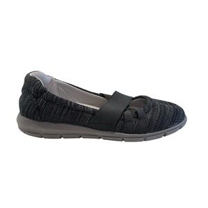 Cliffs by White Mountain Women's Slip-On Felice Elastic Flat Shoes Black Size 8